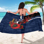 Geelong Cats ANZAC Personalised Sarong Lest We Forget Poppy Camo
