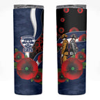 Geelong Cats ANZAC Personalised Skinny Tumbler Lest We Forget Poppy Camo