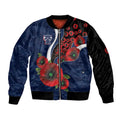 Geelong Cats ANZAC Personalised Sleeve Zip Bomber Jacket Lest We Forget Poppy Camo