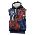 Geelong Cats ANZAC Personalised Sleeveless Hoodie Lest We Forget Poppy Camo
