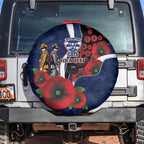 Geelong Cats ANZAC Personalised Spare Tire Cover Lest We Forget Poppy Camo