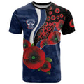 Geelong Cats ANZAC Personalised T Shirt Lest We Forget Poppy Camo