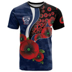 Geelong Cats ANZAC Personalised T Shirt Lest We Forget Poppy Camo