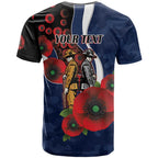 Geelong Cats ANZAC Personalised T Shirt Lest We Forget Poppy Camo