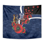 Geelong Cats ANZAC Personalised Tapestry Lest We Forget Poppy Camo