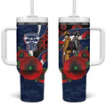 Geelong Cats ANZAC Personalised Tumbler With Handle Lest We Forget Poppy Camo