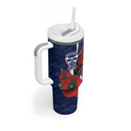 Geelong Cats ANZAC Personalised Tumbler With Handle Lest We Forget Poppy Camo