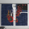 Geelong Cats ANZAC Personalised Window Curtain Lest We Forget Poppy Camo