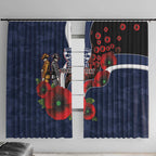 Geelong Cats ANZAC Personalised Window Curtain Lest We Forget Poppy Camo