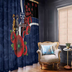 Geelong Cats ANZAC Personalised Window Curtain Lest We Forget Poppy Camo