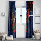 Geelong Cats ANZAC Personalised Window Curtain Lest We Forget Poppy Camo