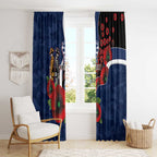 Geelong Cats ANZAC Personalised Window Curtain Lest We Forget Poppy Camo