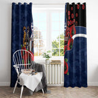 Geelong Cats ANZAC Personalised Window Curtain Lest We Forget Poppy Camo