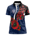 Geelong Cats ANZAC Personalised Women Polo Shirt Lest We Forget Poppy Camo