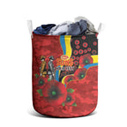 Gold Suns ANZAC Personalised Laundry Basket Lest We Forget Poppy Camo