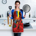 Gold Suns ANZAC Personalised Apron Lest We Forget Poppy Camo
