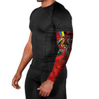 Gold Suns ANZAC Personalised Arm Sleeves Lest We Forget Poppy Camo