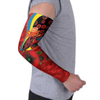 Gold Suns ANZAC Personalised Arm Sleeves Lest We Forget Poppy Camo