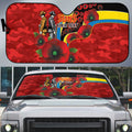 Gold Suns ANZAC Personalised Auto Sun Shade Lest We Forget Poppy Camo