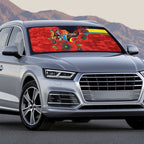 Gold Suns ANZAC Personalised Auto Sun Shade Lest We Forget Poppy Camo