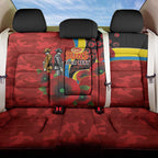 Gold Suns ANZAC Personalised Back Car Seat Cover Lest We Forget Poppy Camo