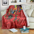 Gold Suns ANZAC Personalised Blanket Lest We Forget Poppy Camo