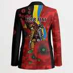 Gold Suns ANZAC Personalised Blazer Lest We Forget Poppy Camo