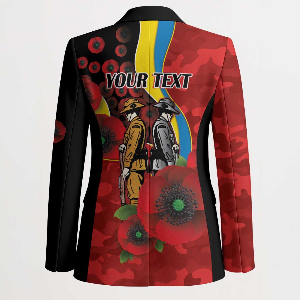Gold Suns ANZAC Personalised Blazer Lest We Forget Poppy Camo