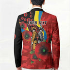 Gold Suns ANZAC Personalised Blazer Lest We Forget Poppy Camo