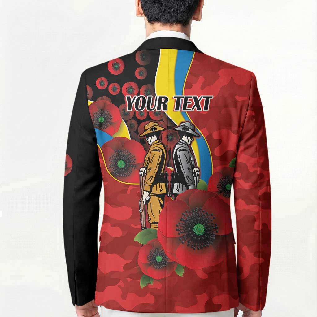Gold Suns ANZAC Personalised Blazer Lest We Forget Poppy Camo