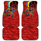 Gold Suns ANZAC Personalised Car Mats Lest We Forget Poppy Camo