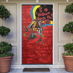 Gold Suns ANZAC Personalised Door Cover Lest We Forget Poppy Camo