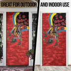 Gold Suns ANZAC Personalised Door Cover Lest We Forget Poppy Camo