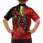 Gold Suns ANZAC Personalised Family Matching Tank Maxi Dress and Hawaiian Shirt Lest We Forget Poppy Camo
