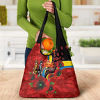 Gold Suns ANZAC Personalised Grocery Bag Lest We Forget Poppy Camo