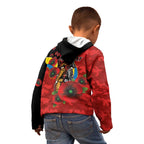 Gold Suns ANZAC Personalised Kid Hoodie Lest We Forget Poppy Camo