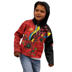 Gold Suns ANZAC Personalised Kid Hoodie Lest We Forget Poppy Camo