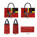 Gold Suns ANZAC Personalised Leather Bag Lest We Forget Poppy Camo