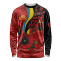 Gold Suns ANZAC Personalised Long Sleeve Shirt Lest We Forget Poppy Camo