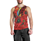 Gold Suns ANZAC Personalised Men Tank Top Lest We Forget Poppy Camo