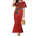 Gold Suns ANZAC Personalised Mermaid Dress Lest We Forget Poppy Camo