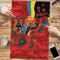 Gold Suns ANZAC Personalised Puzzle Lest We Forget Poppy Camo
