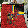 Gold Suns ANZAC Personalised Quilt Lest We Forget Poppy Camo