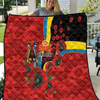 Gold Suns ANZAC Personalised Quilt Lest We Forget Poppy Camo