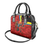 Gold Suns ANZAC Personalised Shoulder Handbag Lest We Forget Poppy Camo