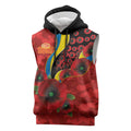 Gold Suns ANZAC Personalised Sleeveless Hoodie Lest We Forget Poppy Camo