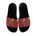 Gold Suns ANZAC Personalised Slide Sandals Lest We Forget Poppy Camo