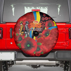 Gold Suns ANZAC Personalised Spare Tire Cover Lest We Forget Poppy Camo