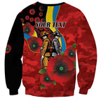 Gold Suns ANZAC Personalised Sweatshirt Lest We Forget Poppy Camo