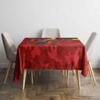Gold Suns ANZAC Personalised Tablecloth Lest We Forget Poppy Camo
